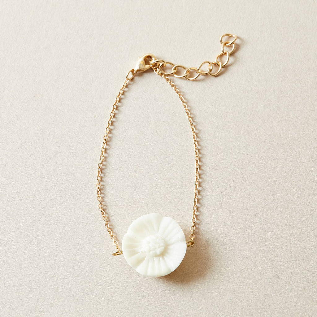 Bracelet fleur en ivoire végétal