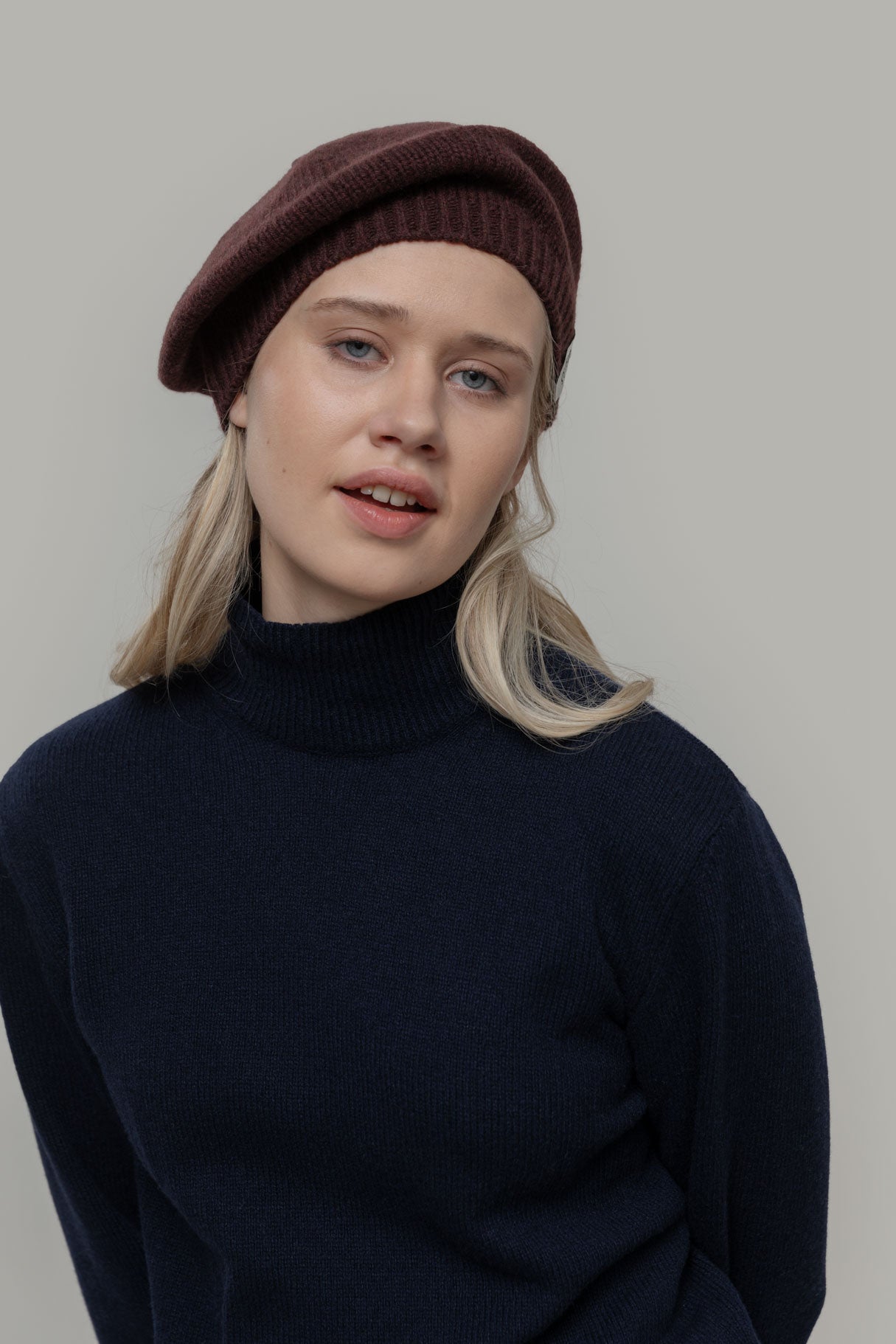 Béret Nicole en cachemire recyclé Rifo