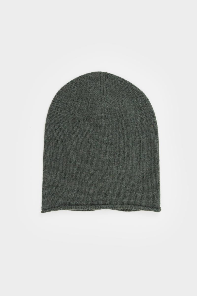Bonnet Frank vert forêt en laine recyclée Rifò
