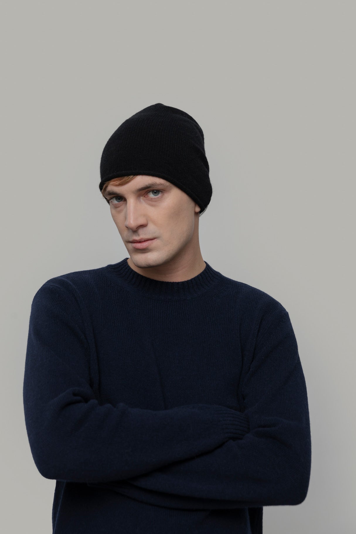 Bonnet Frank noir en laine recyclée Rifo