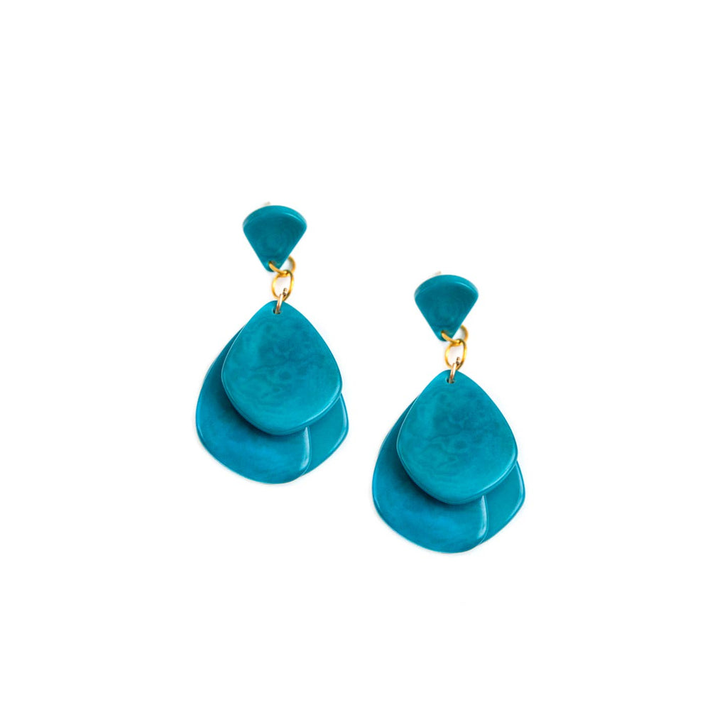 Boucles d'oreilles Lauren en ivoire végétal