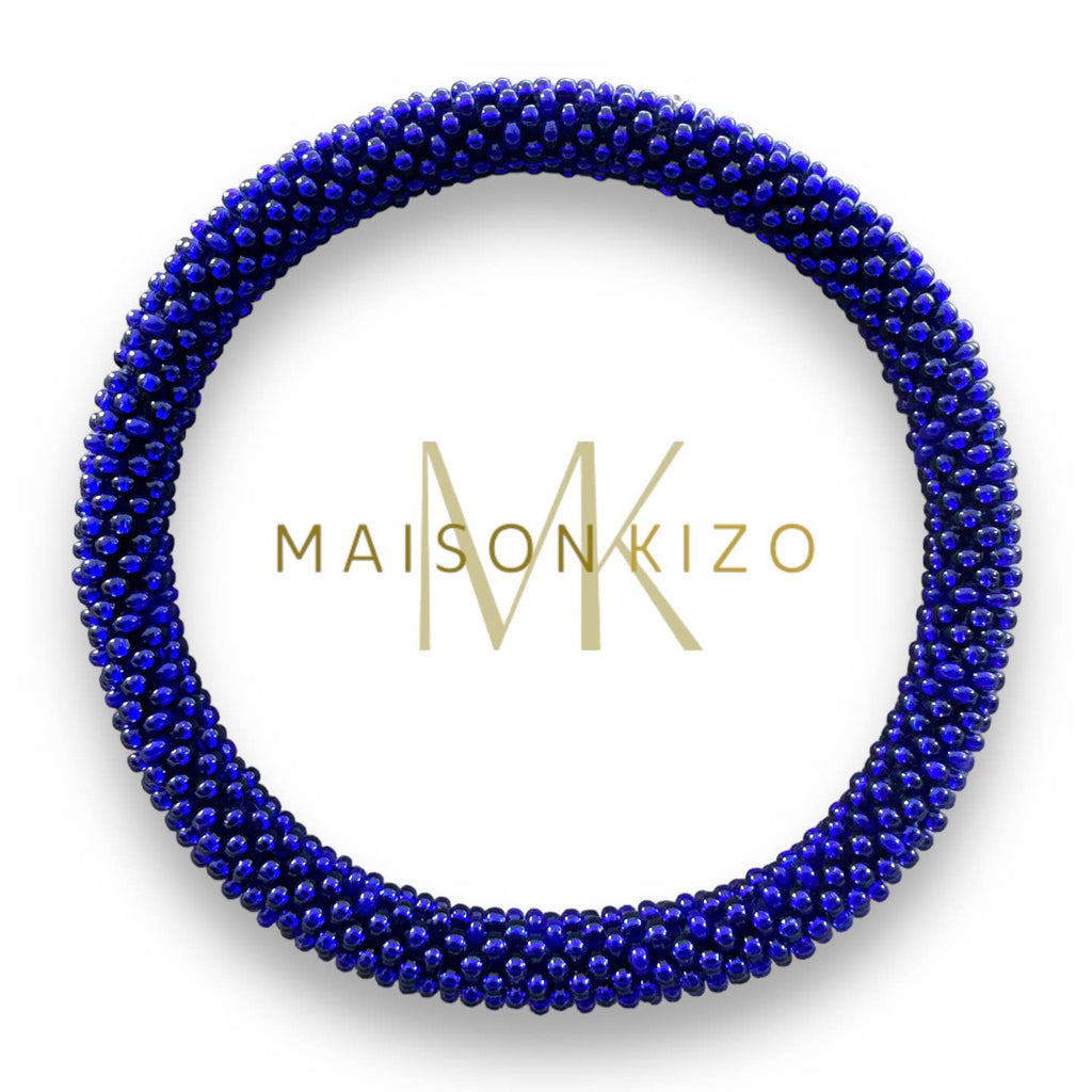 Bracelet bleu en perles népalaises