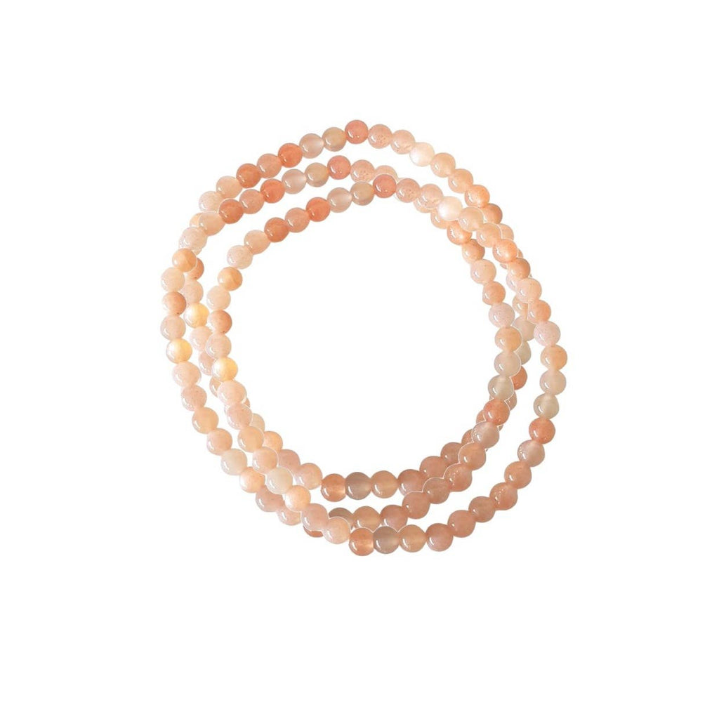 Bracelet triple perles de pierres semi précieuses