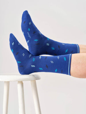 Coffret de chaussettes pois et rayures pour homme en coton biologique