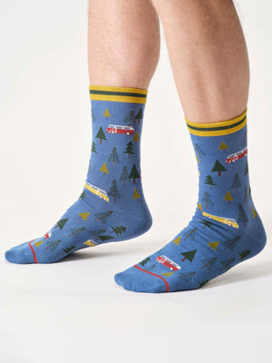 Chaussettes sapins en coton bio homme