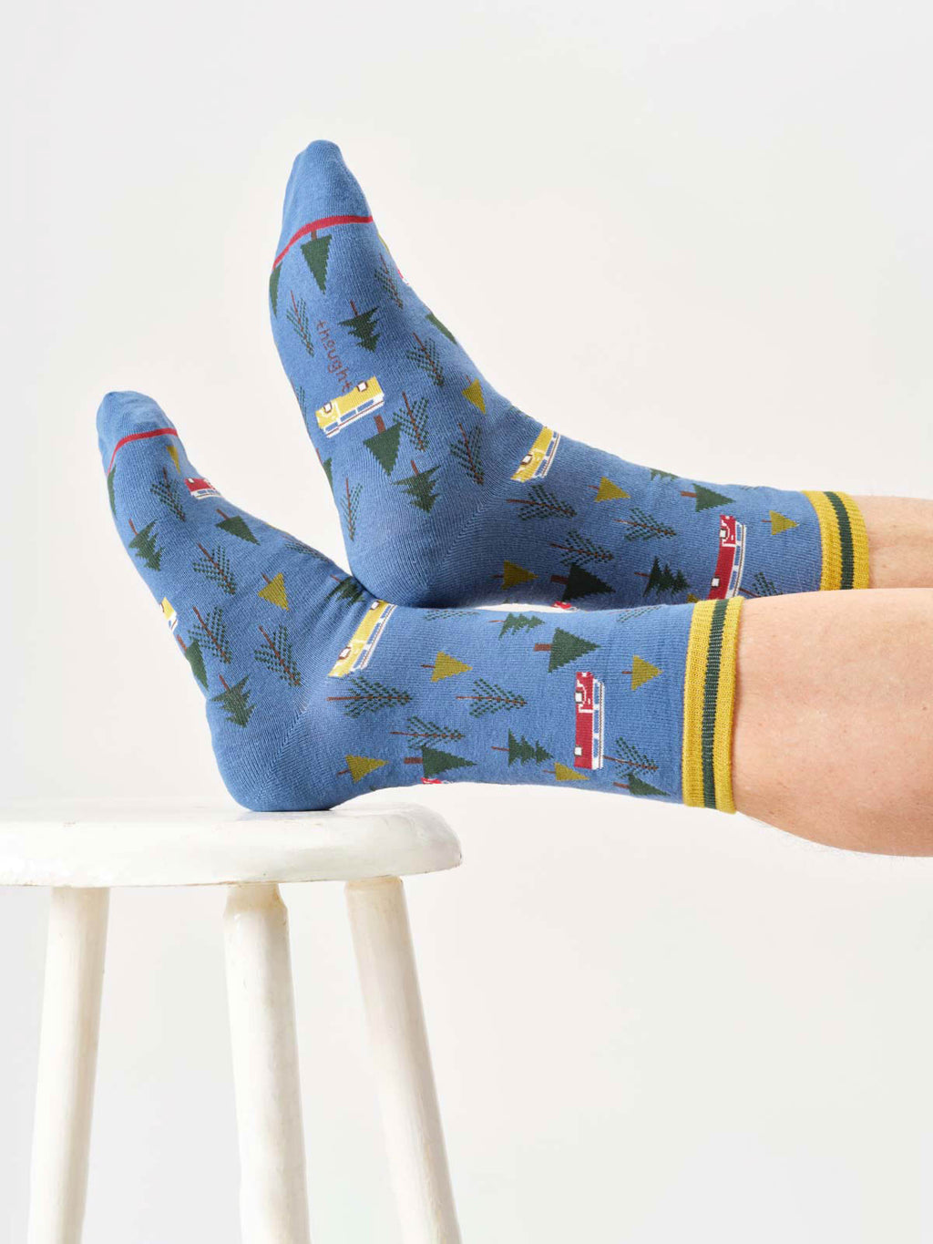 Chaussettes sapins en coton bio homme