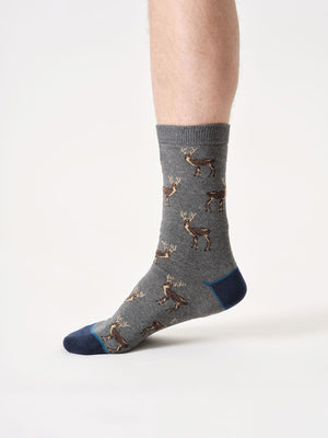 Chaussettes cerfs en coton bio homme