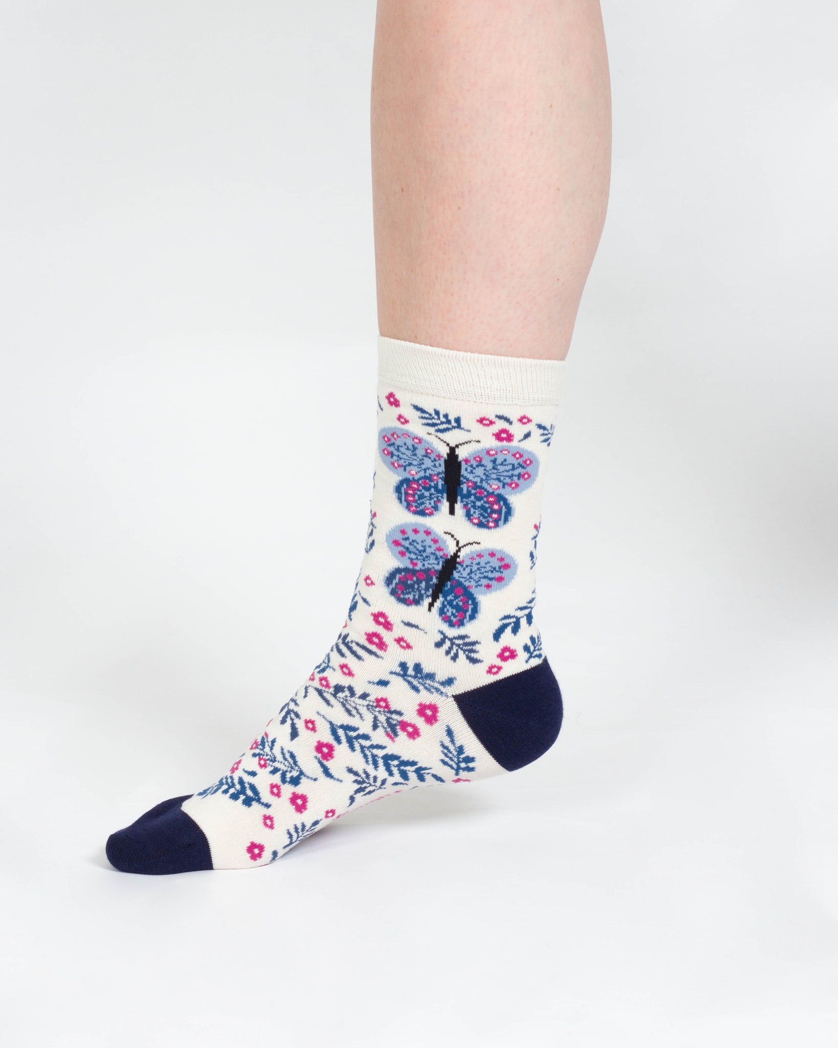 Chaussettes papillons en bambou