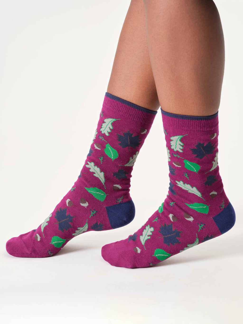 Chaussettes feuilles d'automne en bambou