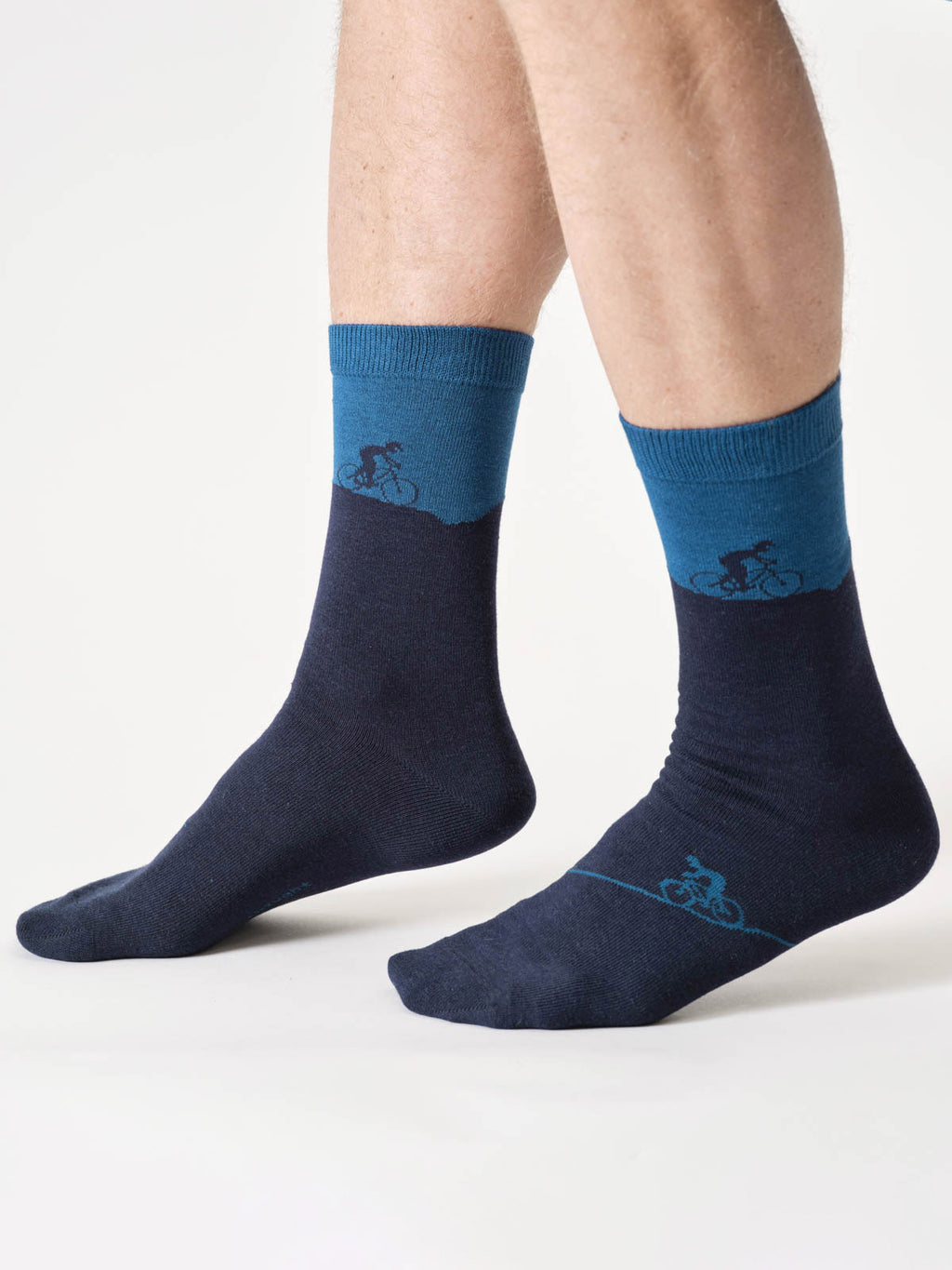 Chaussettes mountain bike en bambou pour homme