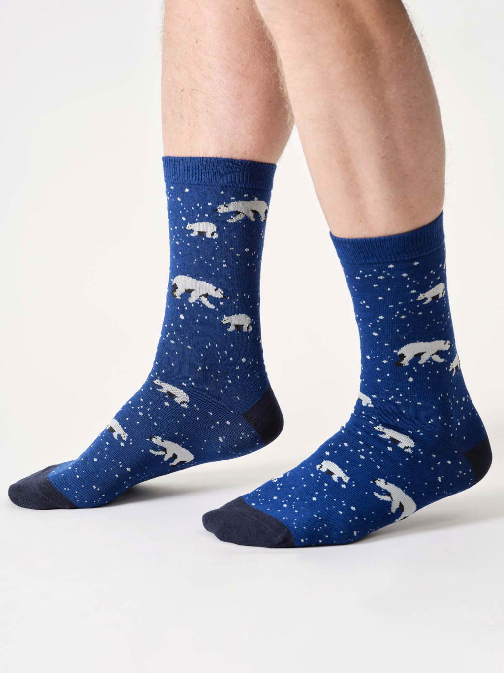 Chaussettes ours polaire en bambou pour homme