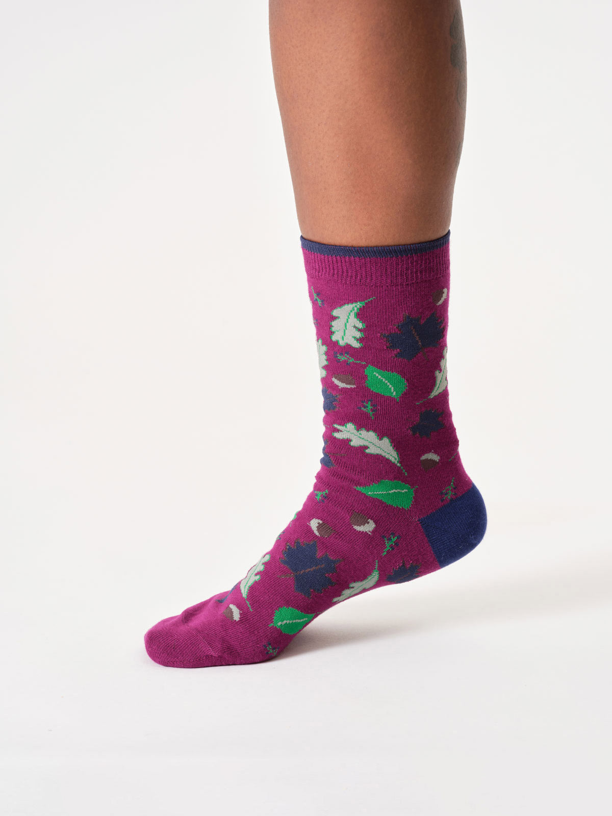Chaussettes feuilles d'automne en bambou