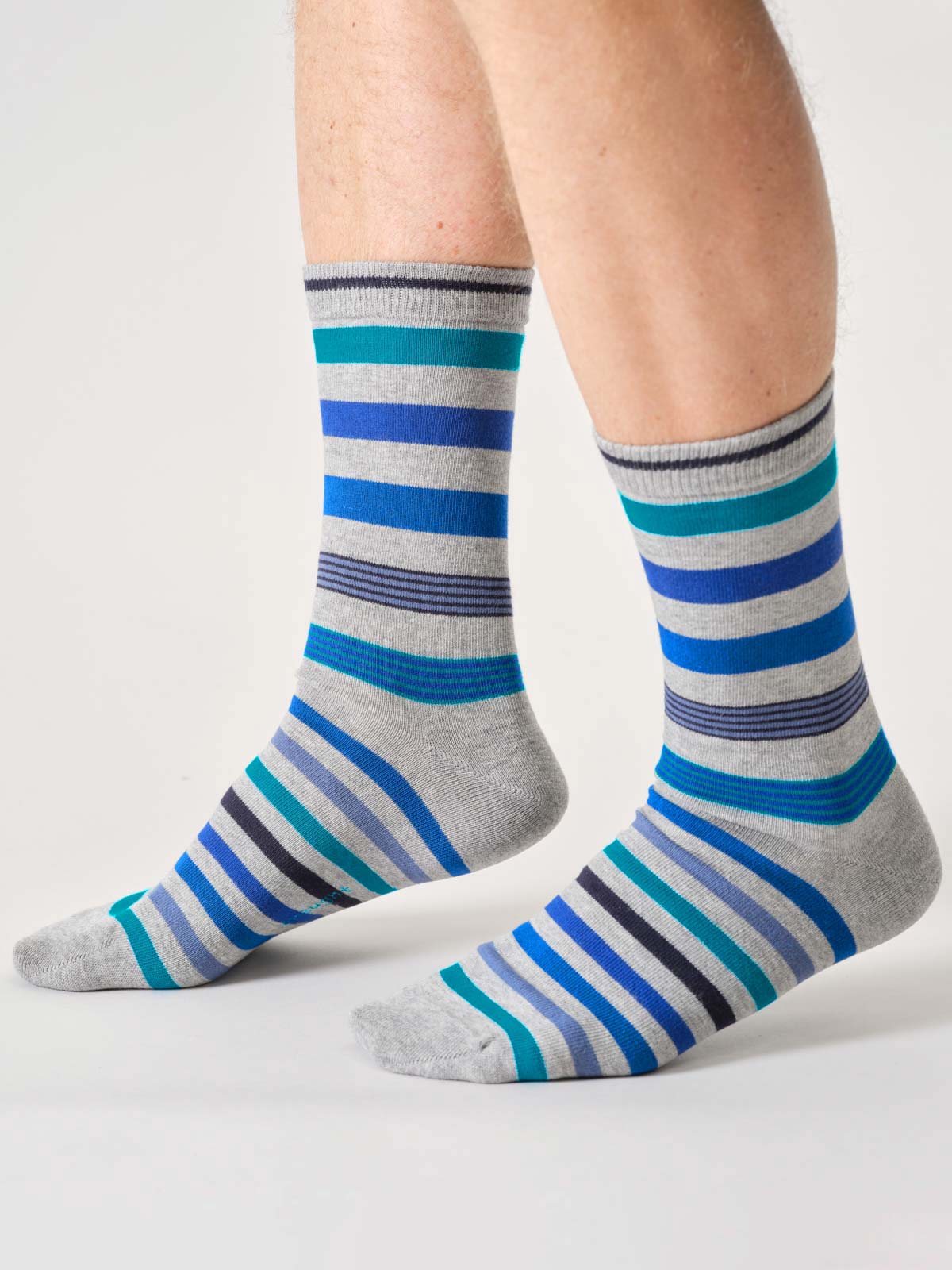 Coffret de chaussettes pois et rayures pour homme en coton biologique