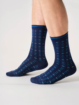 Coffret de chaussettes pois et rayures pour homme en coton biologique