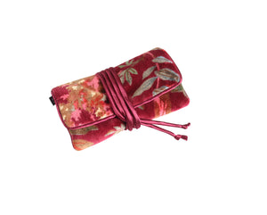 Pochette à bijoux "Botanical" en velours imprimé