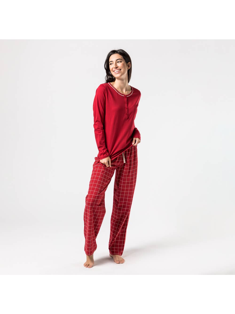 Pyjama manches longues en coton bio