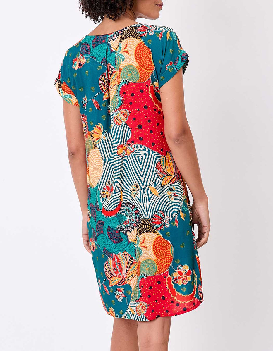 robe Tatu motif floral en EcoVero La Fiancée – Le Sourire Multicolore