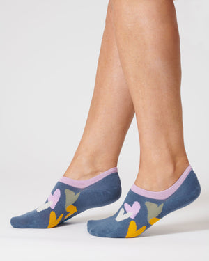 Socquettes courtes cœurs en bambou