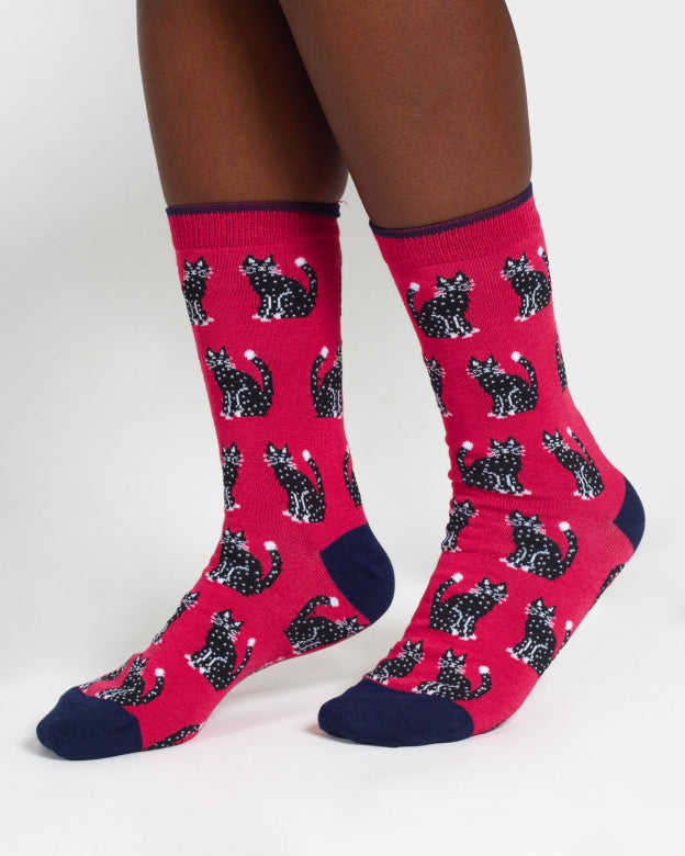 chaussettes-chats-fuchsia-bambou-coton-bio-pochette-2-paires