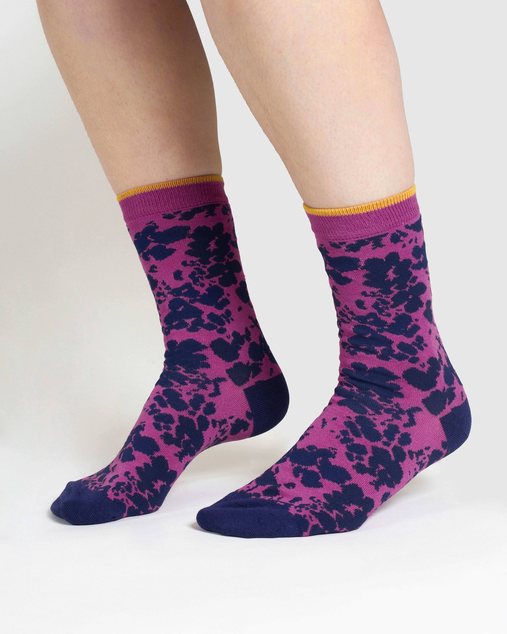 Coffret chaussettes motif floral en bambou