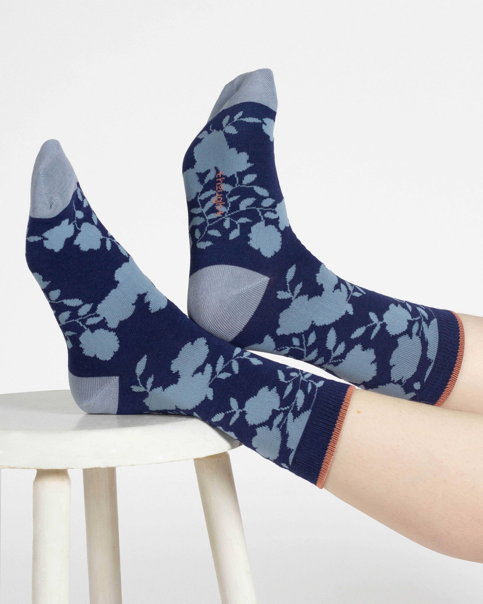 Coffret chaussettes motif floral en bambou