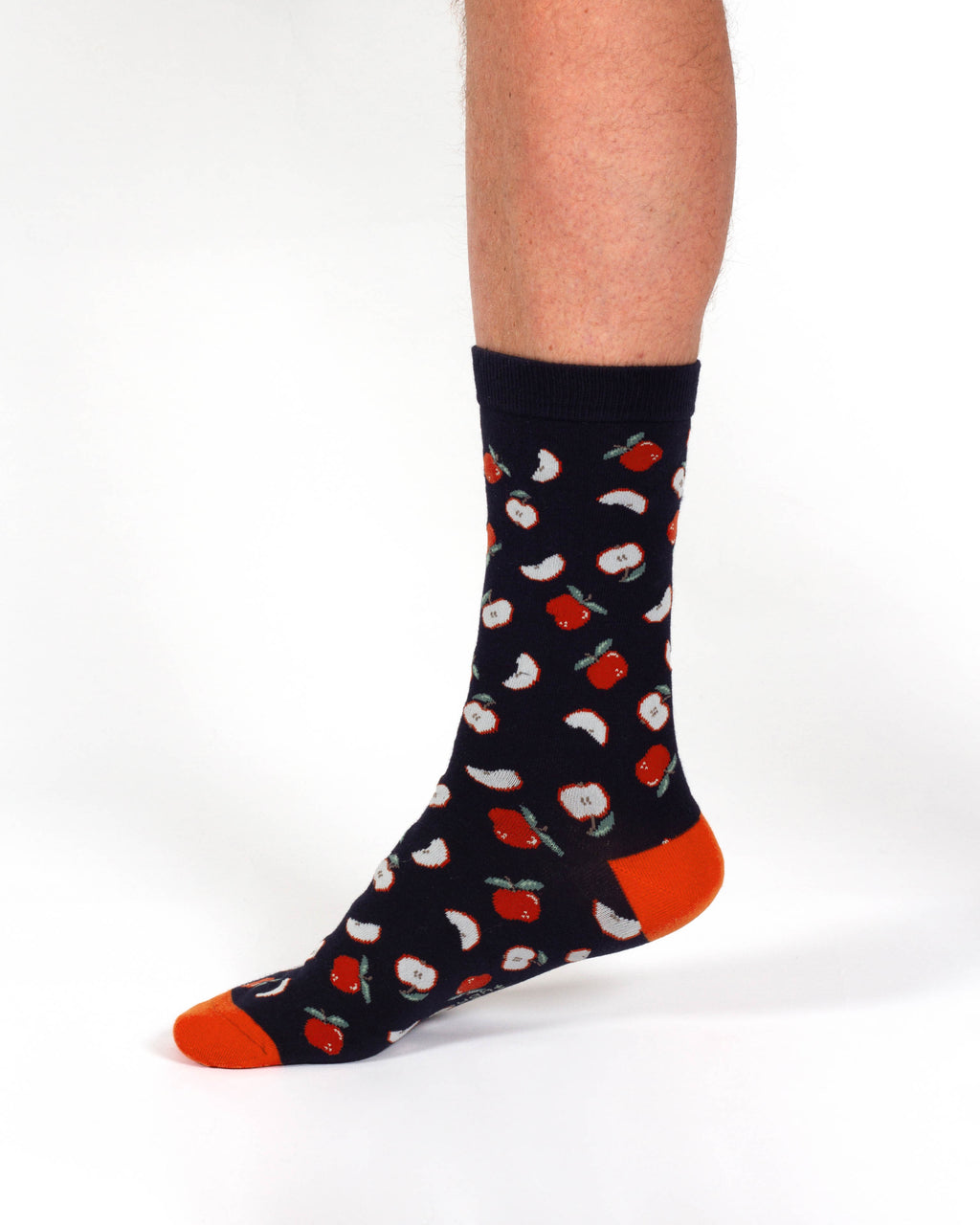 Chaussettes pommes rouges bambou pour homme