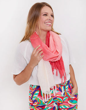 Foulard Hugo tie and dye en lin
