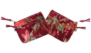 Pochette "Botanical" en velours imprimé