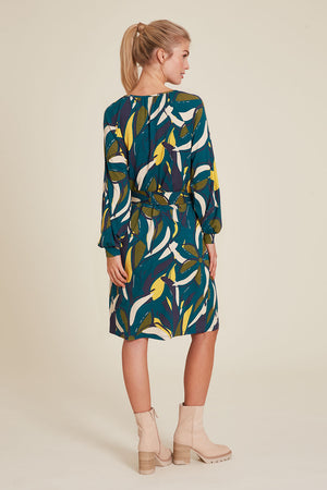 robe-lily-ecovero-motif-floral-bleu-canard-vert-vue-dos-tranquillo-marque-éthique