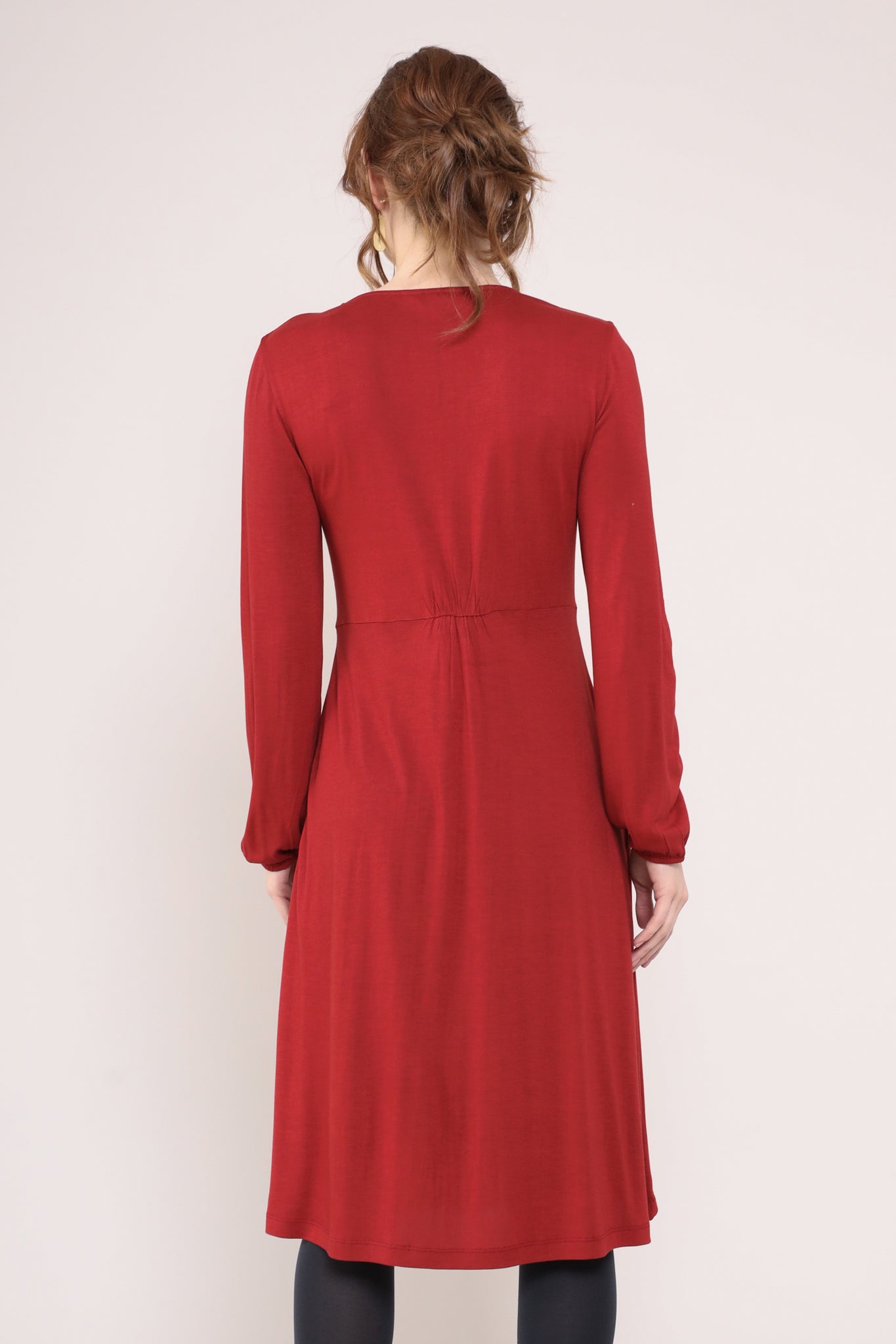 Robe rouge en jersey d'Ecovero