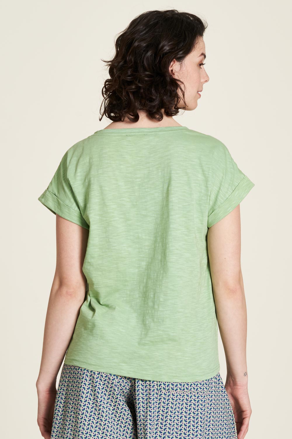Tee-shirt vert topaze en coton bio