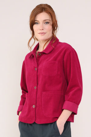 Veste rouge en velours