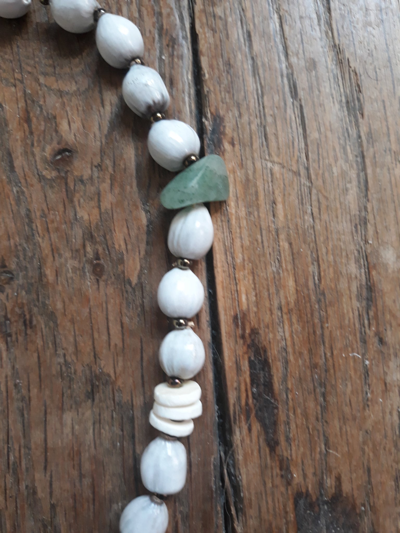 Sautoir graines zouloues aventurine