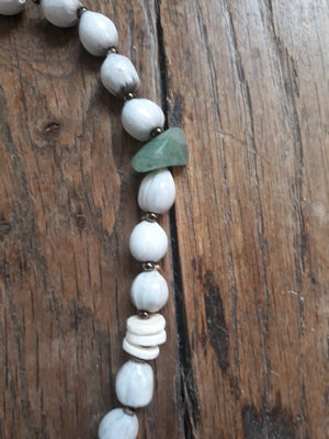 Sautoir graines zouloues aventurine