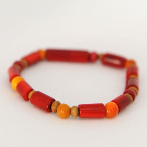 bracelet-cylindro-perles-rouges-oranges-ivoire-vegetal-tagua-and-co