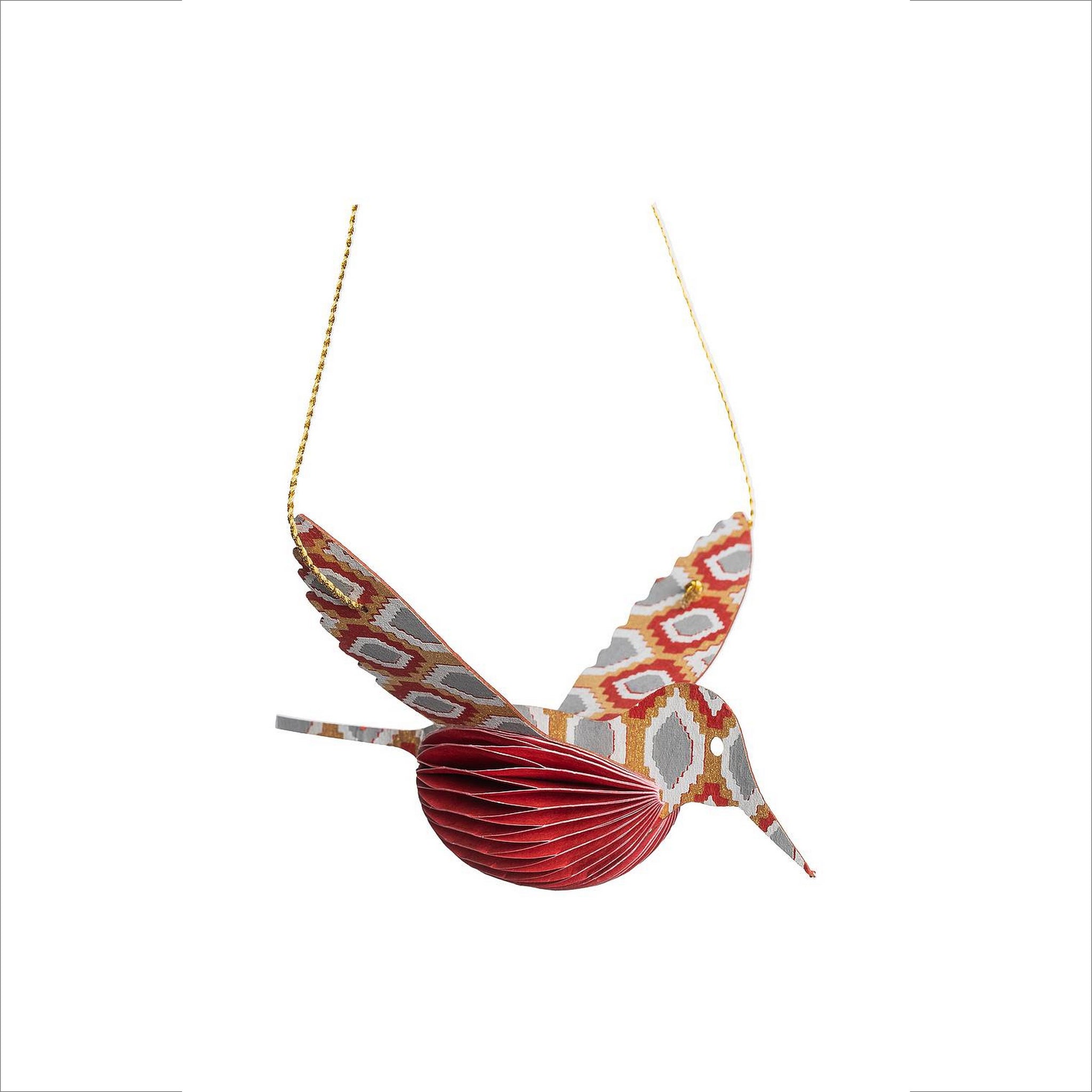 colibri-rouge-coton-recycle-a-suspendre-décoration