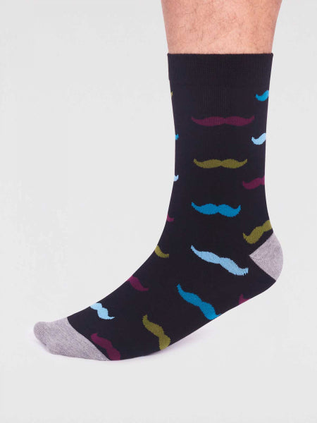 Pochette moustaches (2 paires de chaussettes homme)