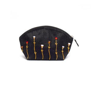 Trousse à maquillage en soie sauvage