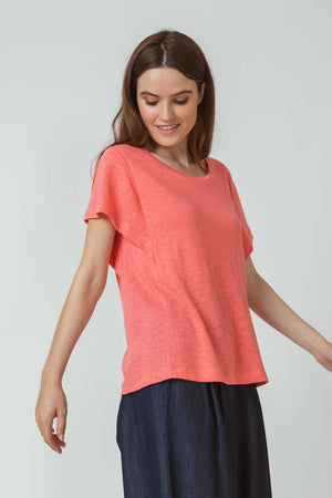 tee-shirt-leza-rose-lin-masters-of-linen-ample-manches-courtes-marque-ethique-skfk